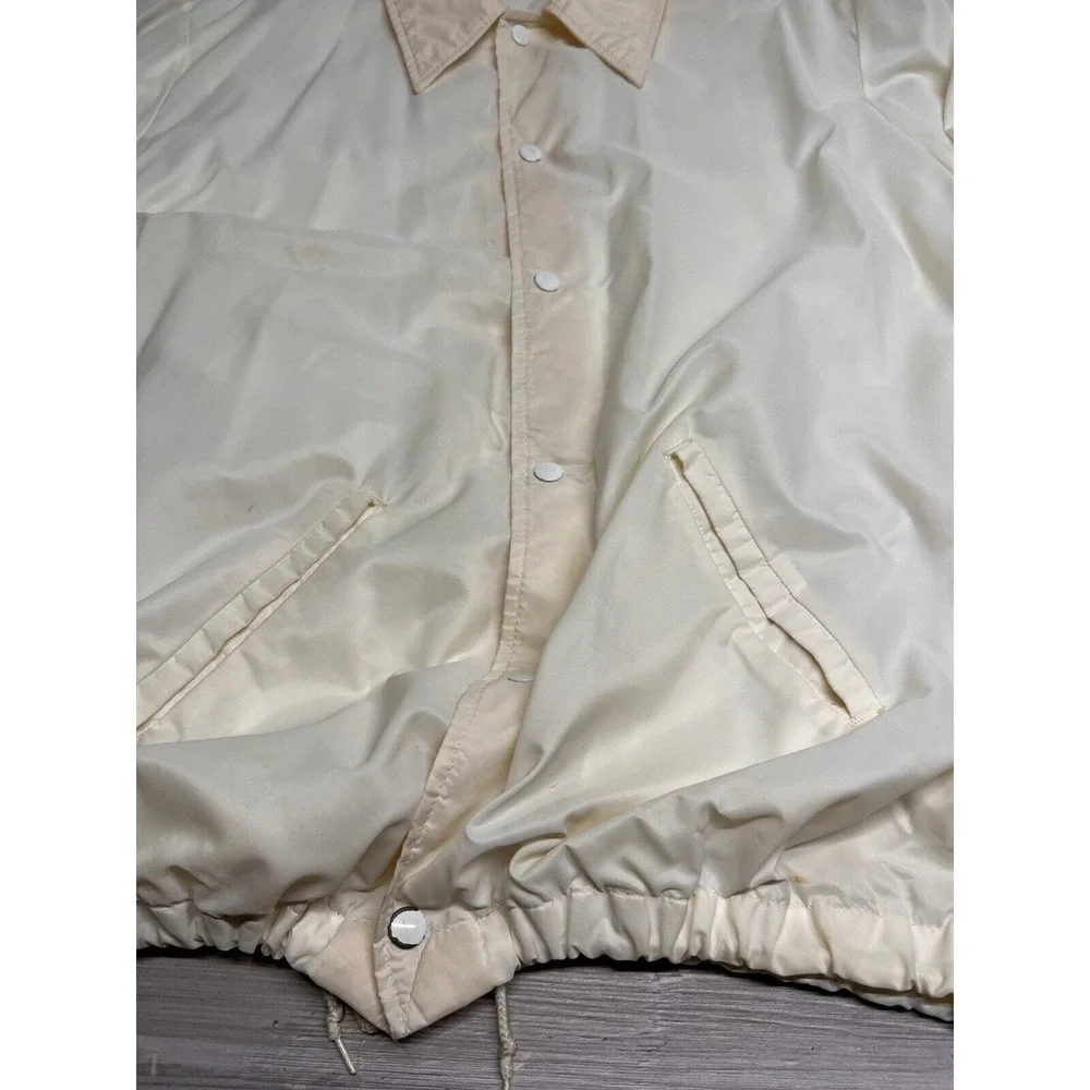 Vintage Windbreaker Coach Jacket XL Lined Baggy White Boxy Cropped Oversized 60s